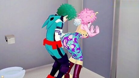 Mina Ashido And Izuku Midoriya Have Deep Sex