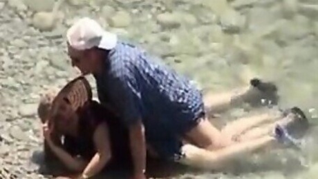 Old Couple Fucking Outside At The Beach