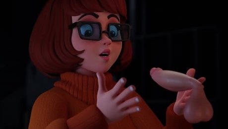 Velma gives a gentle blowjob 3D animated