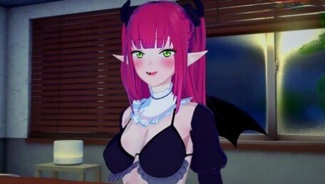 Fucking Marin Kitagawa in her Succubus Rizu Kyun Costume Until Creampie - Sexy Cosplay Doll Hentai